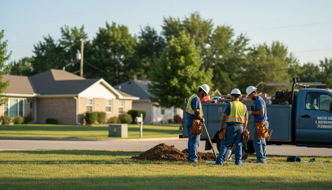 Residential water line and bathroom plumbing service in Distant, PA
